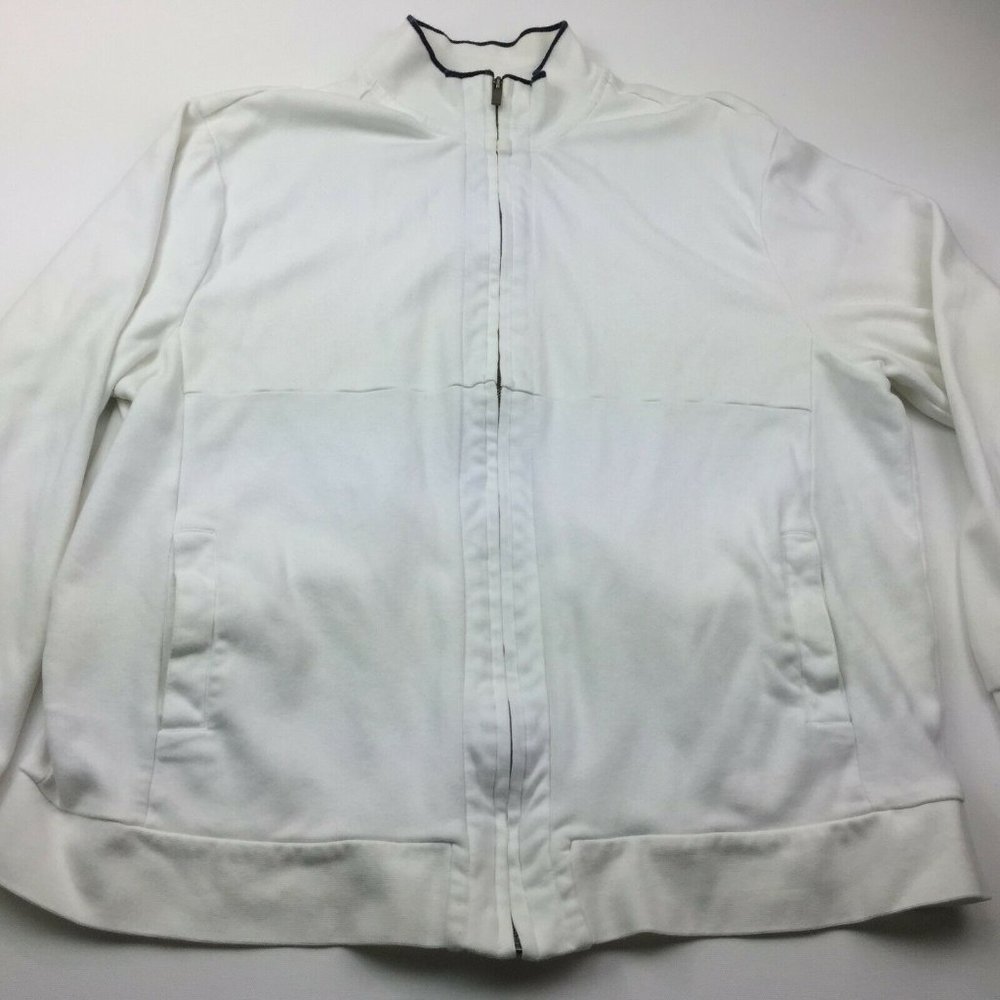 Tasso Elba Men's White Jacket Collar Winter Autumn Fall Size XL Ex Large